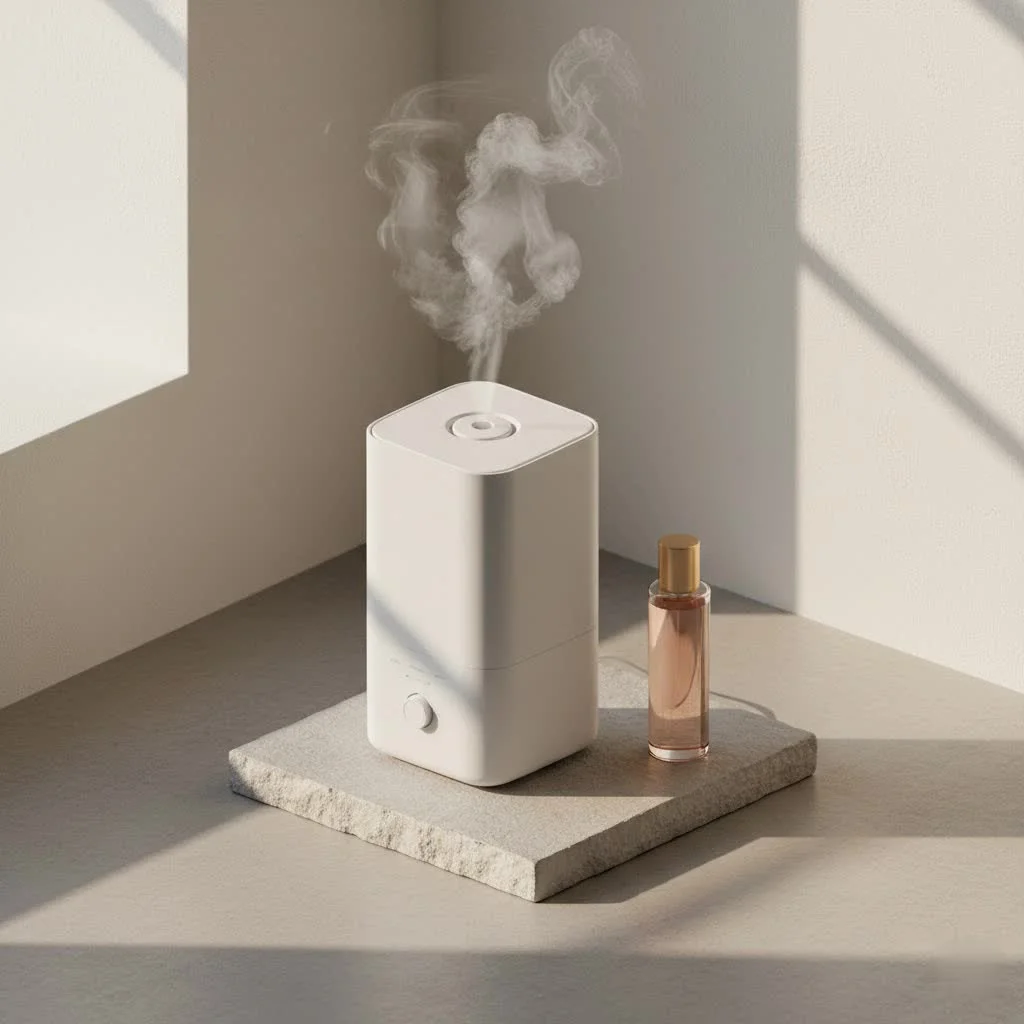 Person checking a humidifier's water level