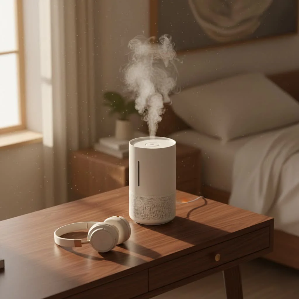 Humidifier for mucus relief in a bedroom