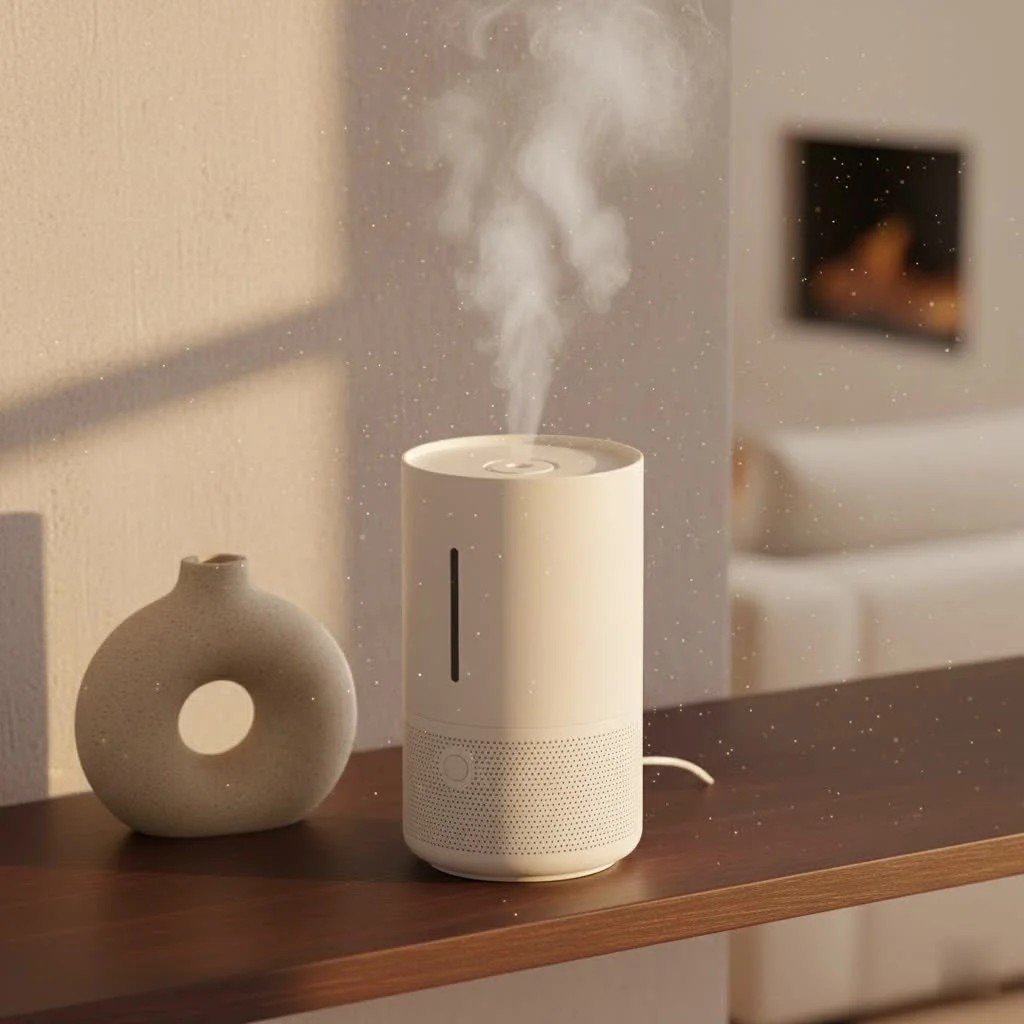 Levoit humidifier in a modern living room