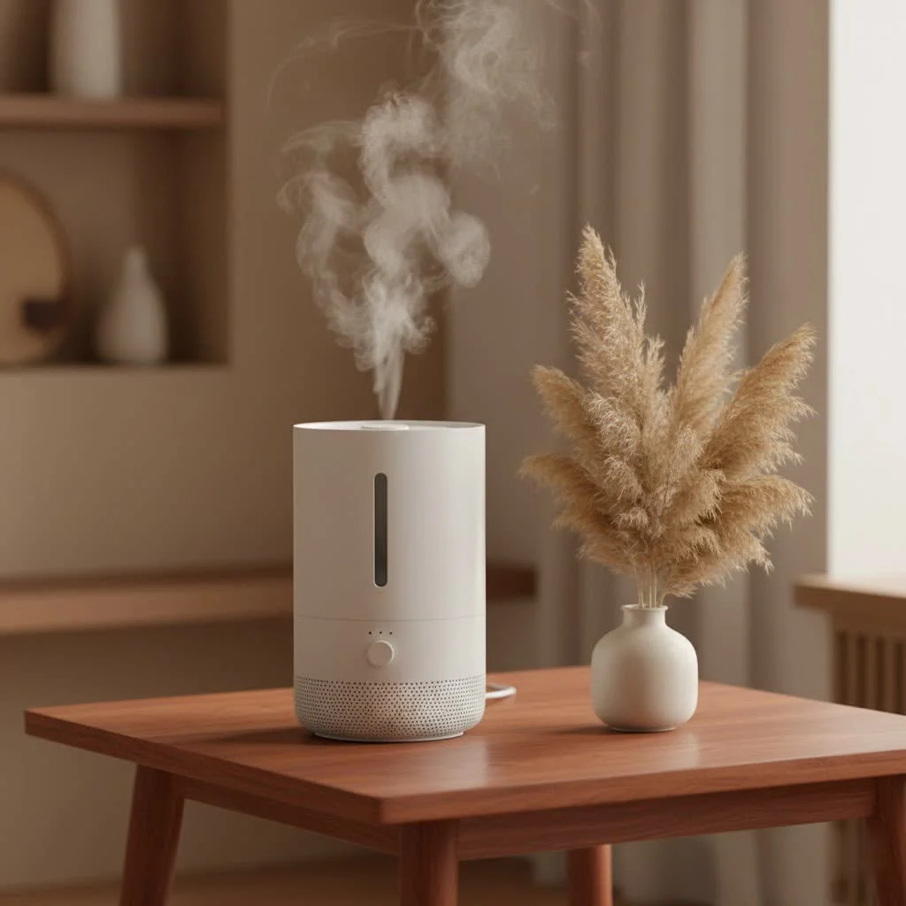 Humidifier providing soothing mist for dry nasal passages