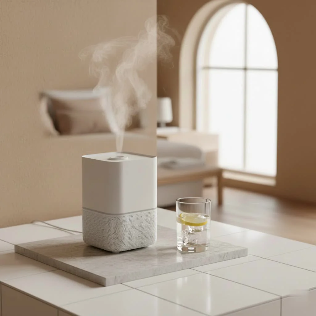 Walgreens humidifier on a wooden table