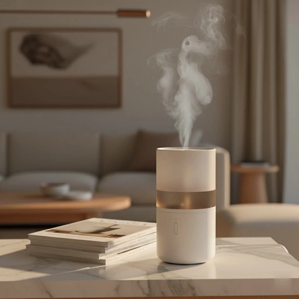 Clean humidifier components ready for reassembly